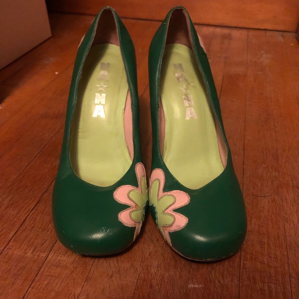 Leather NaNa heels